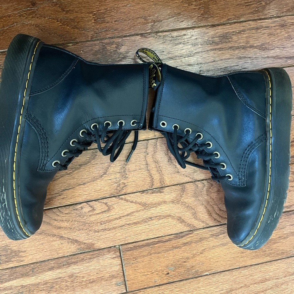 Dr. Martens Black Leather Lace-Up Boots